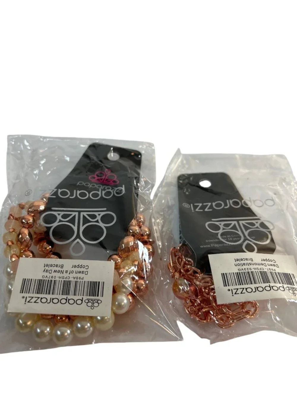 Paparazzi Womens Fashion Jewelry Dawn Copper Bracelets Set of 2 NWT